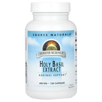 Source Naturals, Serene Science Holy Basil Extract, 450 mg, 120 Capsules UPC 021078018094 | Hilife Vitamins
