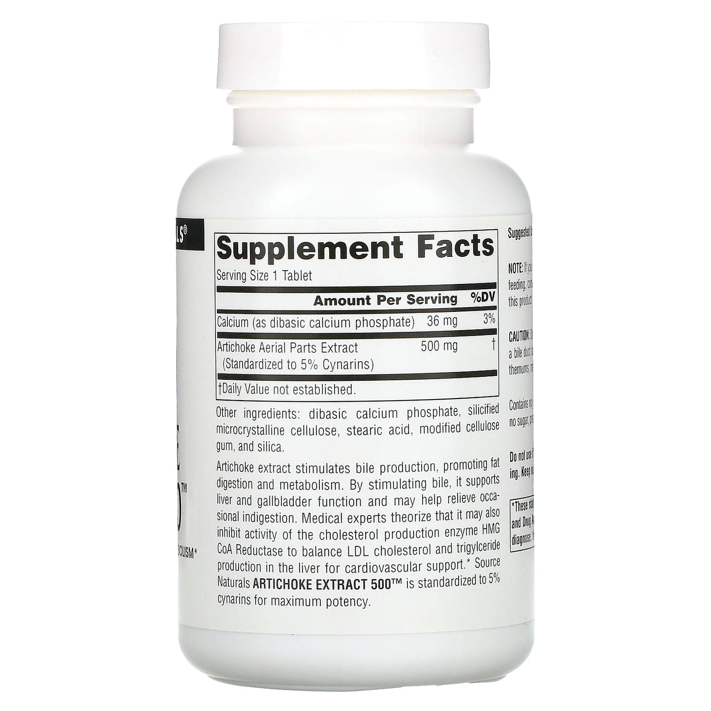 Source Naturals, Artichoke Extract 500™ 500 mg, 180 Tablets UPC 021078018124 | Hilife Vitamins