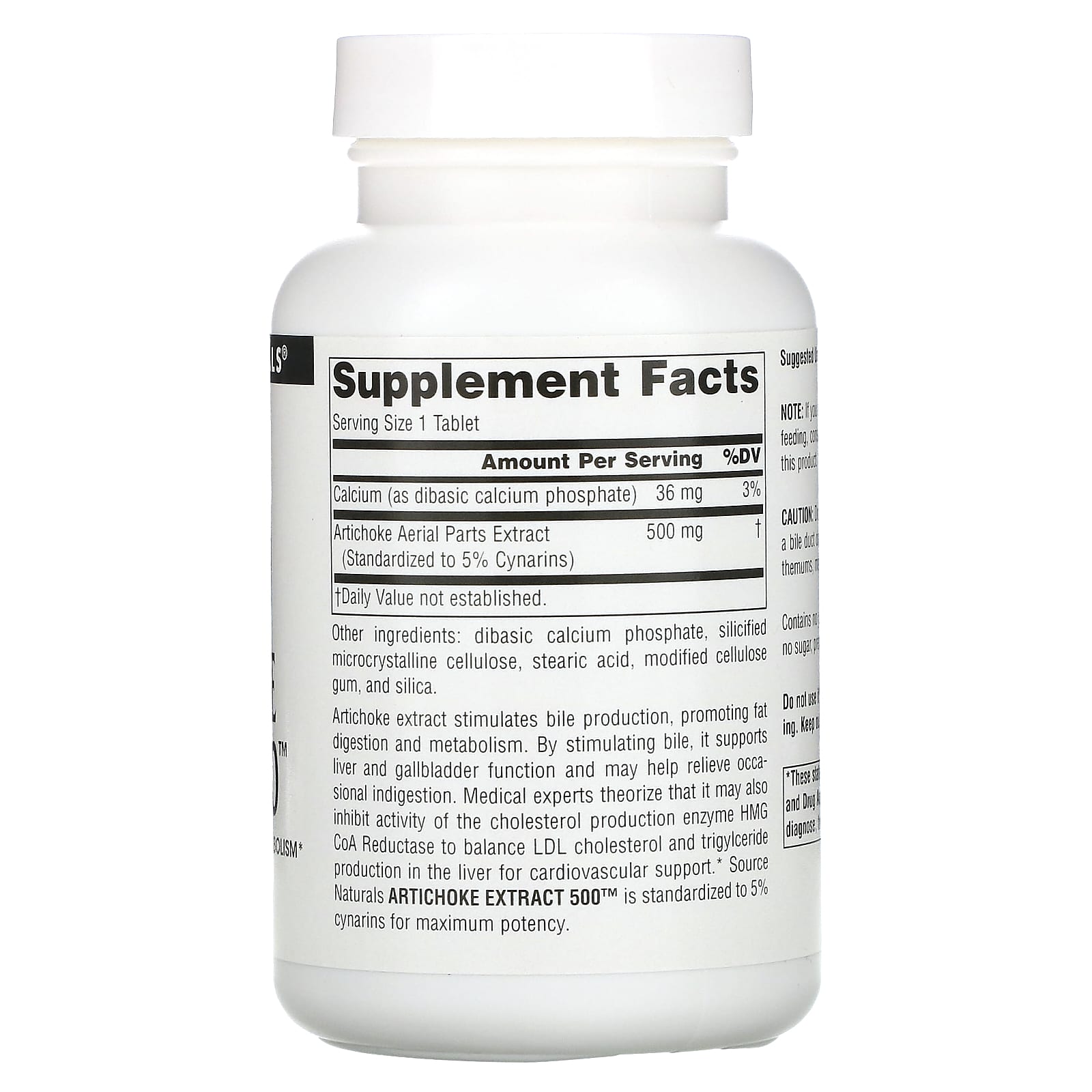 Source Naturals, Artichoke Extract 500™ 500 mg, 180 Tablets UPC 021078018124 | Hilife Vitamins
