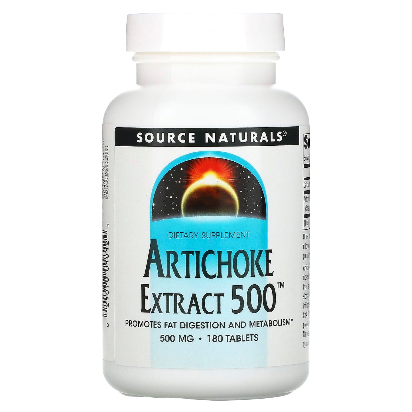Source Naturals, Artichoke Extract 500™ 500 mg, 180 Tablets UPC 021078018124 | Hilife Vitamins