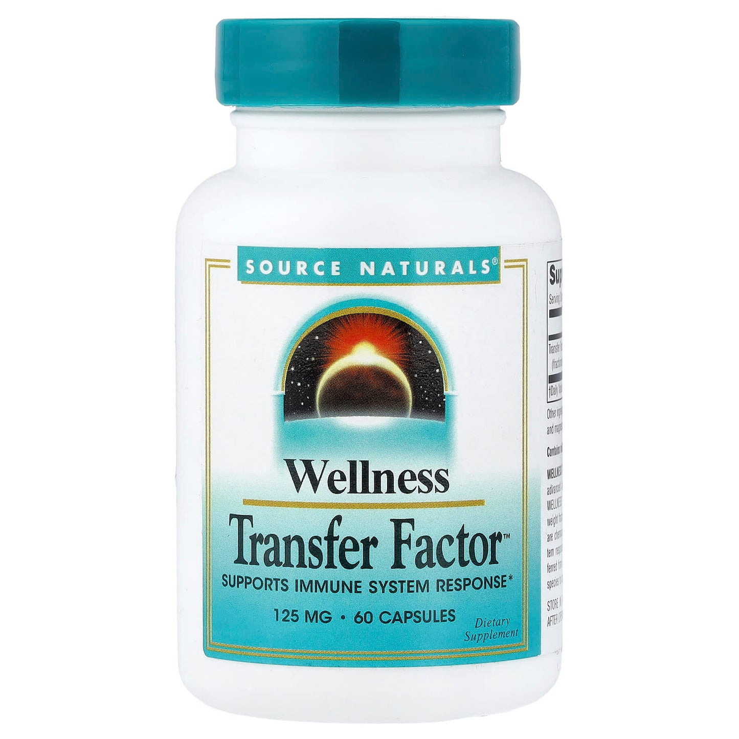 Source Naturals, Wellness Transfer Factor, 125 mg, 60 Capsules UPC 021078018162 | Hilife Vitamins