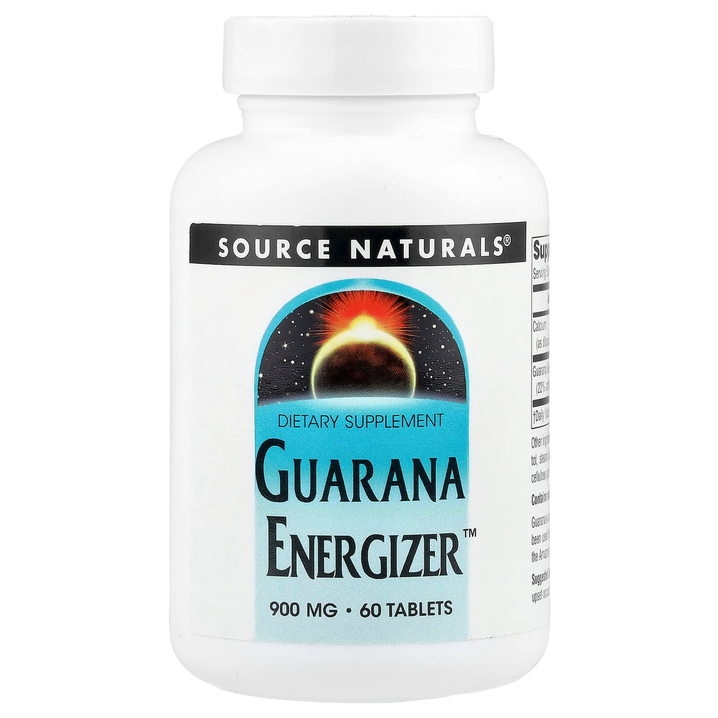 Source Naturals, Guarana Energizer™, 900 mg, 60 Tablets UPC 021078018193 | Hilife Vitamins