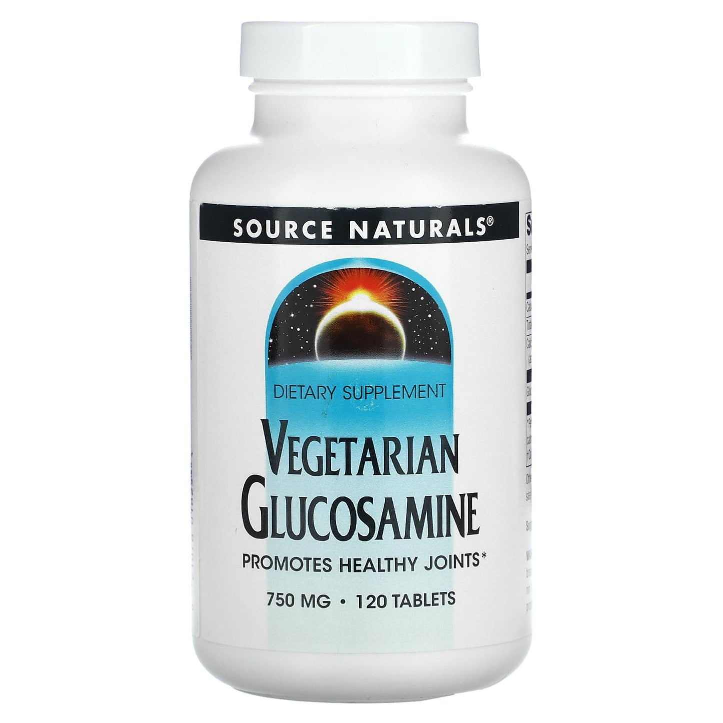 Source Naturals, Vegetarian Glucosamine 750 mg, 120 Tablets UPC 021078018254 | HiLife Vitamins