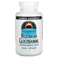 Source Naturals, Vegetarian Glucosamine 750 mg, 120 Tablets UPC 021078018254 | HiLife Vitamins