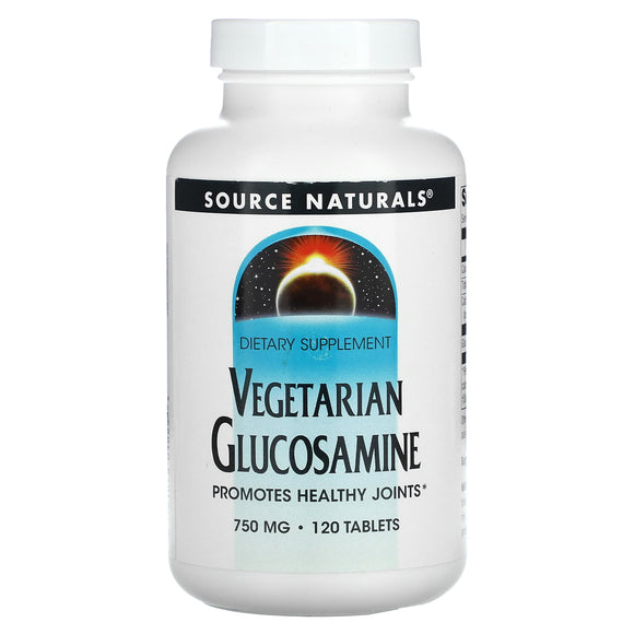 Source Naturals, Vegetarian Glucosamine 750 mg, 120 Tablets - 021078018254 | Hilife Vitamins