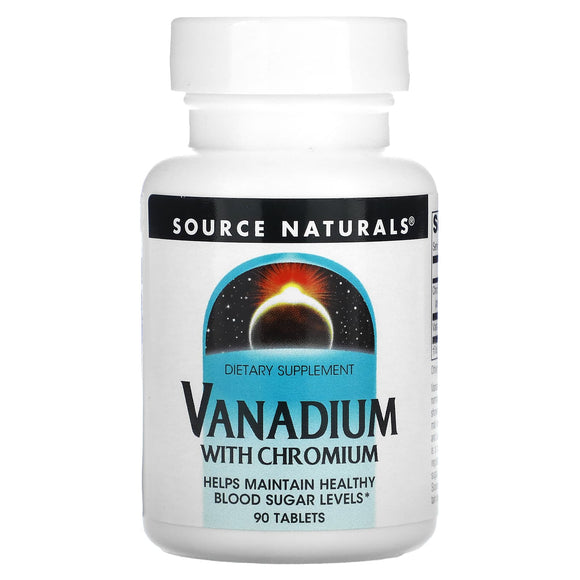 Source Naturals, Vanadium with Chromium, 90 Tablets - 021078018353 | Hilife Vitamins