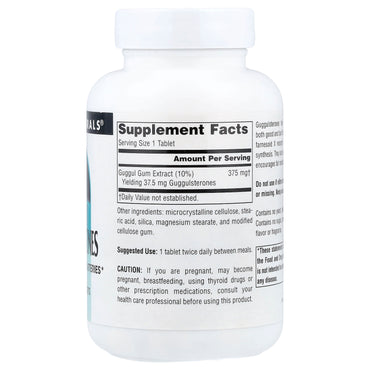 Source Naturals, Guggulsterones, 120 Tablets UPC 021078018407 | Hilife Vitamins