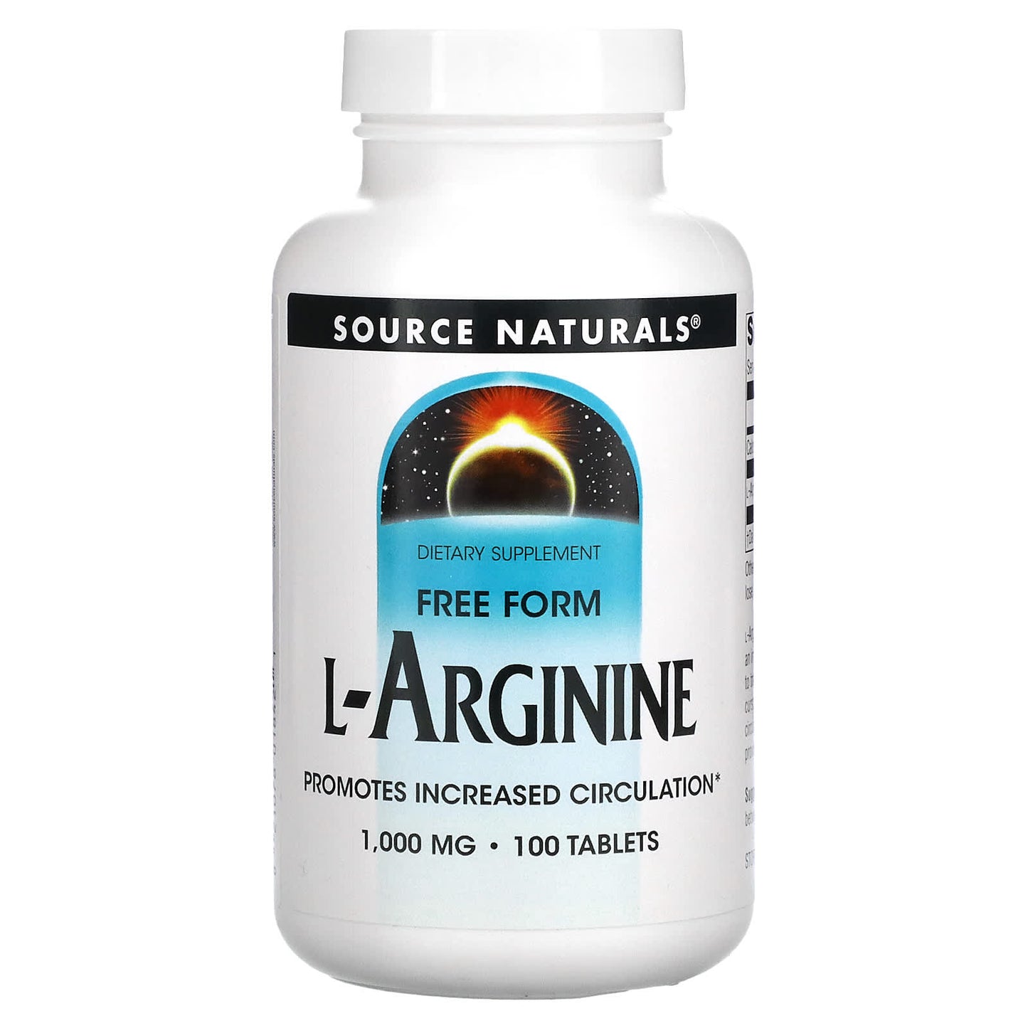Source Naturals, L-Arginine 1000 mg, 100 Tablets UPC 021078018421 | Hilife Vitamins