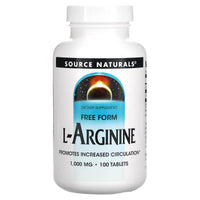 Source Naturals, L-Arginine 1000 mg, 100 Tablets UPC 021078018421 | Hilife Vitamins