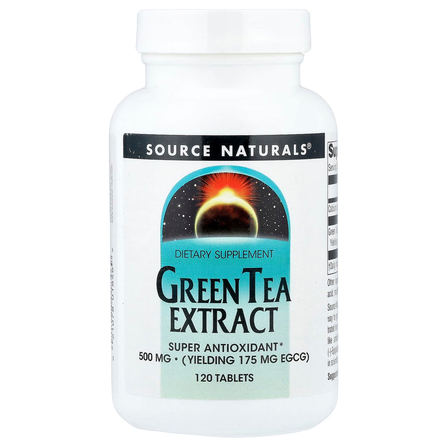Source Naturals, Green Tea Extract, 500 mg, 120 Tablets UPC 021078018469 | Hilife Vitamins