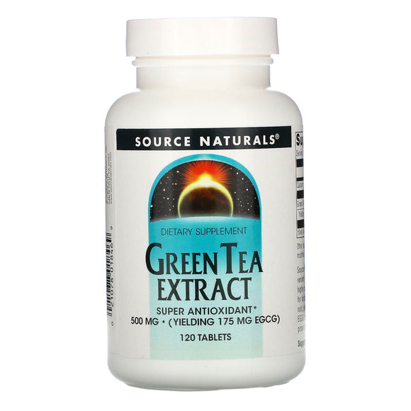 Source Naturals, Green Tea Extract 500 mg, 120 Tablets - 021078018469 | Hilife Vitamins
