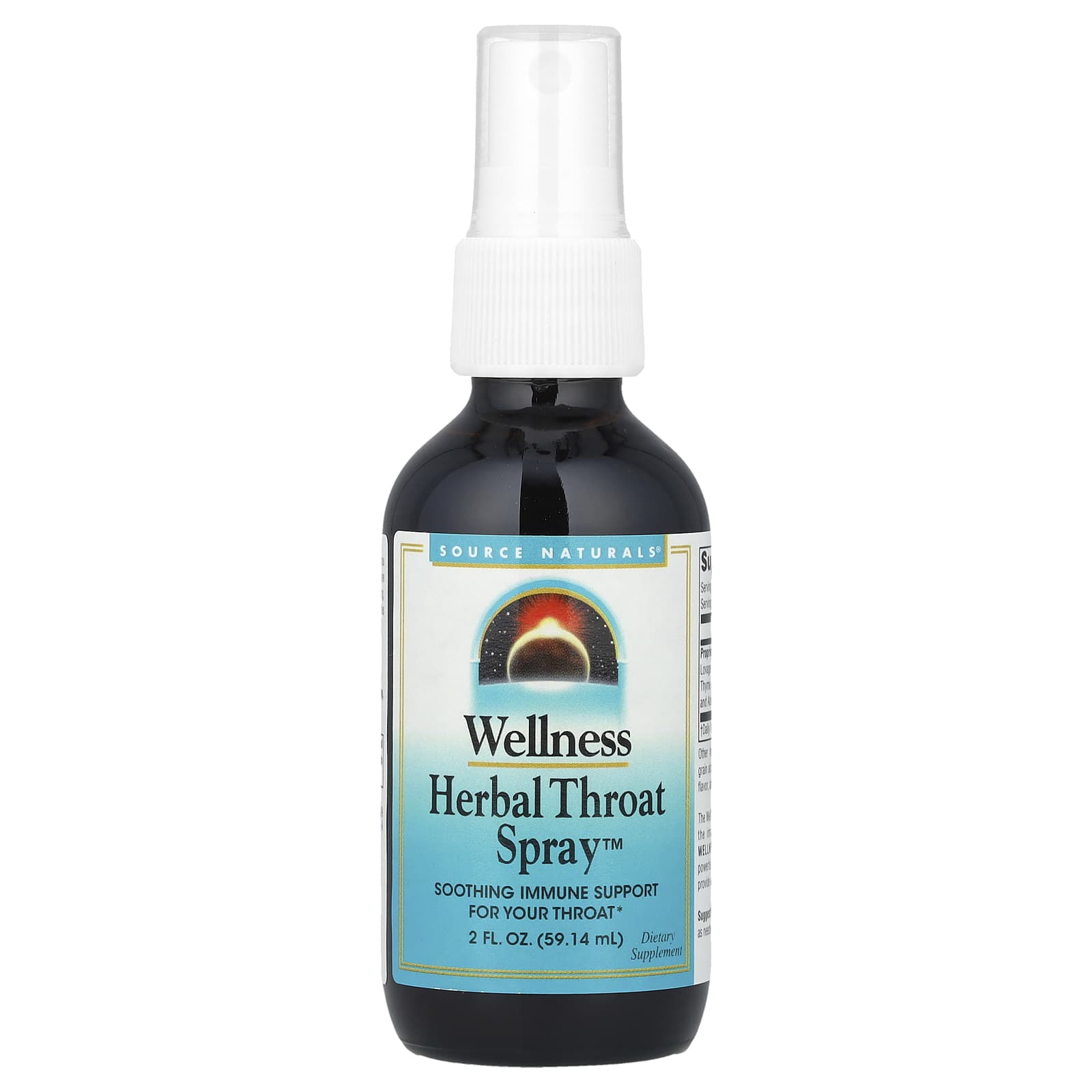 Source Naturals, Wellness Herbal Throat Spray™, 2 Fl Oz Liquid UPC 021078018490 | Hilife Vitamins