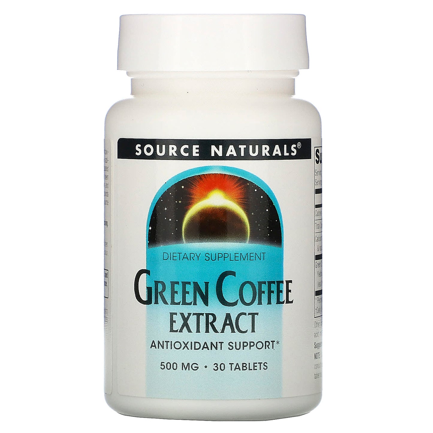 Source Naturals, Green Coffee Extract 500 mg, 30 Tablets - 021078018704 | Hilife Vitamins