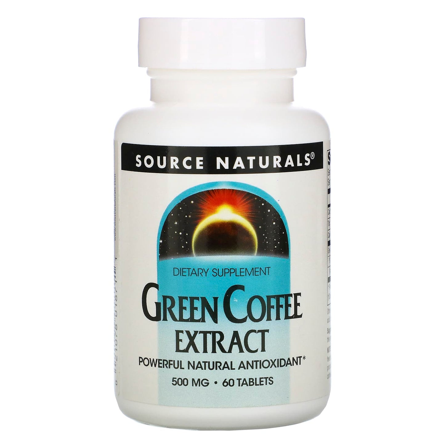 Source Naturals, Green Coffee Extract 500 mg, 60 Tablets UPC 021078018711 | Hilife Vitamins