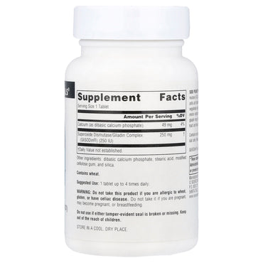 Source Naturals, SOD Power, 250 mg, 60 Tablets UPC 021078018735 | Hilife Vitamins