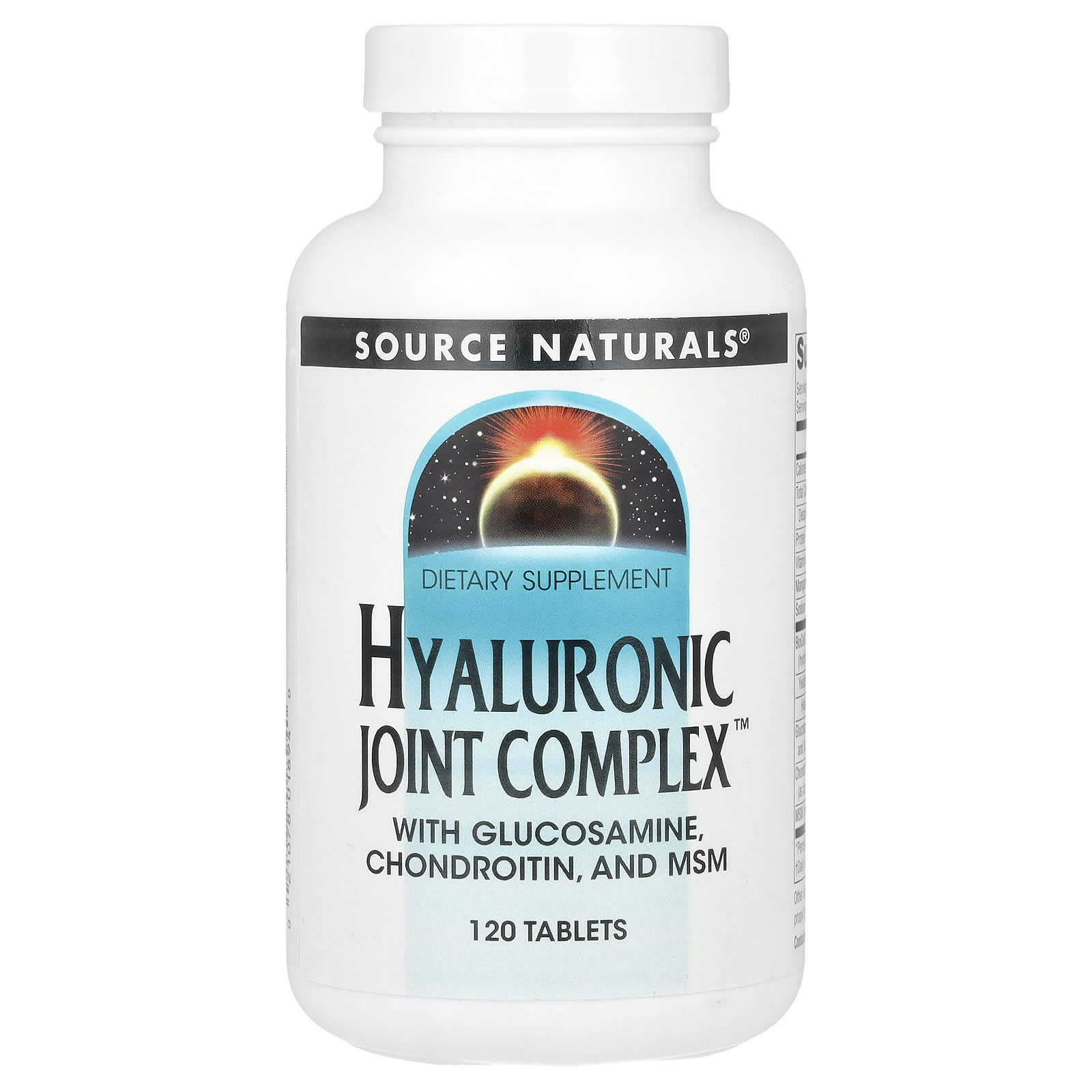 Source Naturals, Hyaluronic Joint Complex™, 120 Tablets UPC 021078018940 | Hilife Vitamins