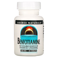 Source Naturals, Benfotiamine 150 mg, 60 Tablets UPC 021078019060 | Hilife Vitamins