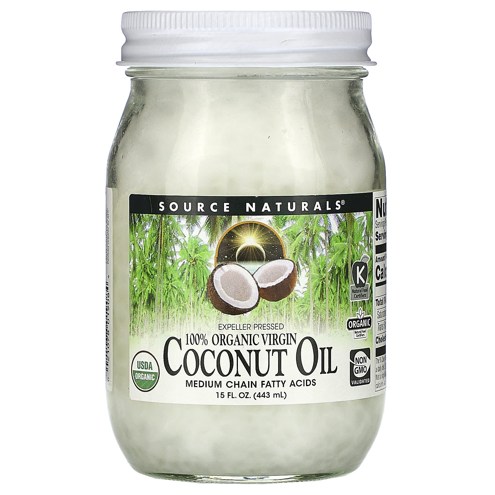 Source Naturals, Coconut Oil, Extra Virgin, 15 Fl Oz oil UPC 021078019084 | Hilife Vitamins