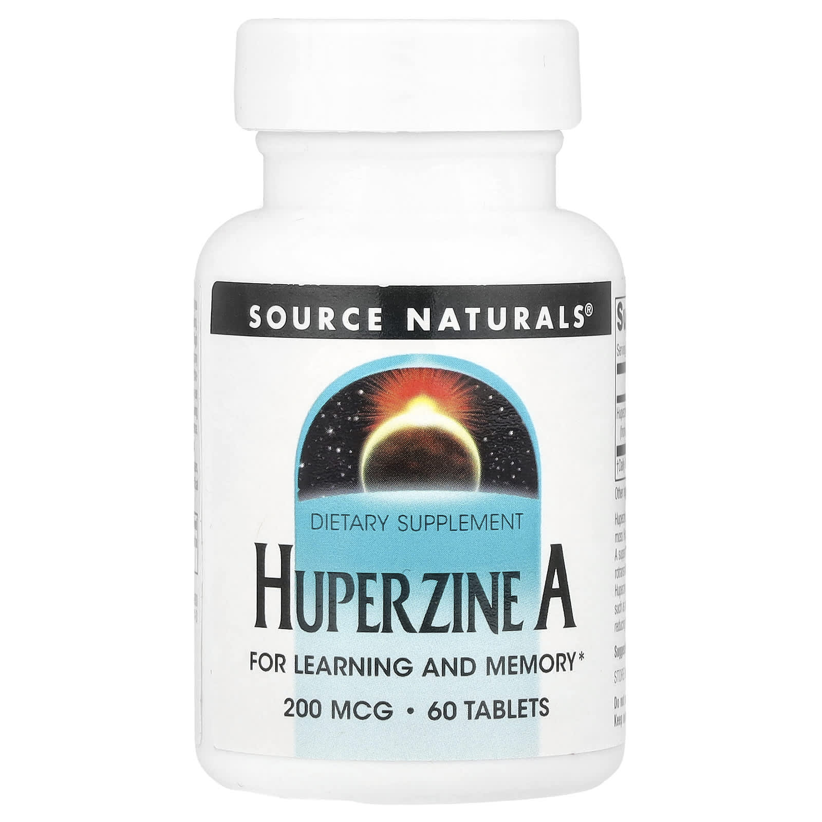 Source Naturals, Huperzine A 200 Mcg, 60 Tablets UPC 021078019305 | Hilife Vitamins