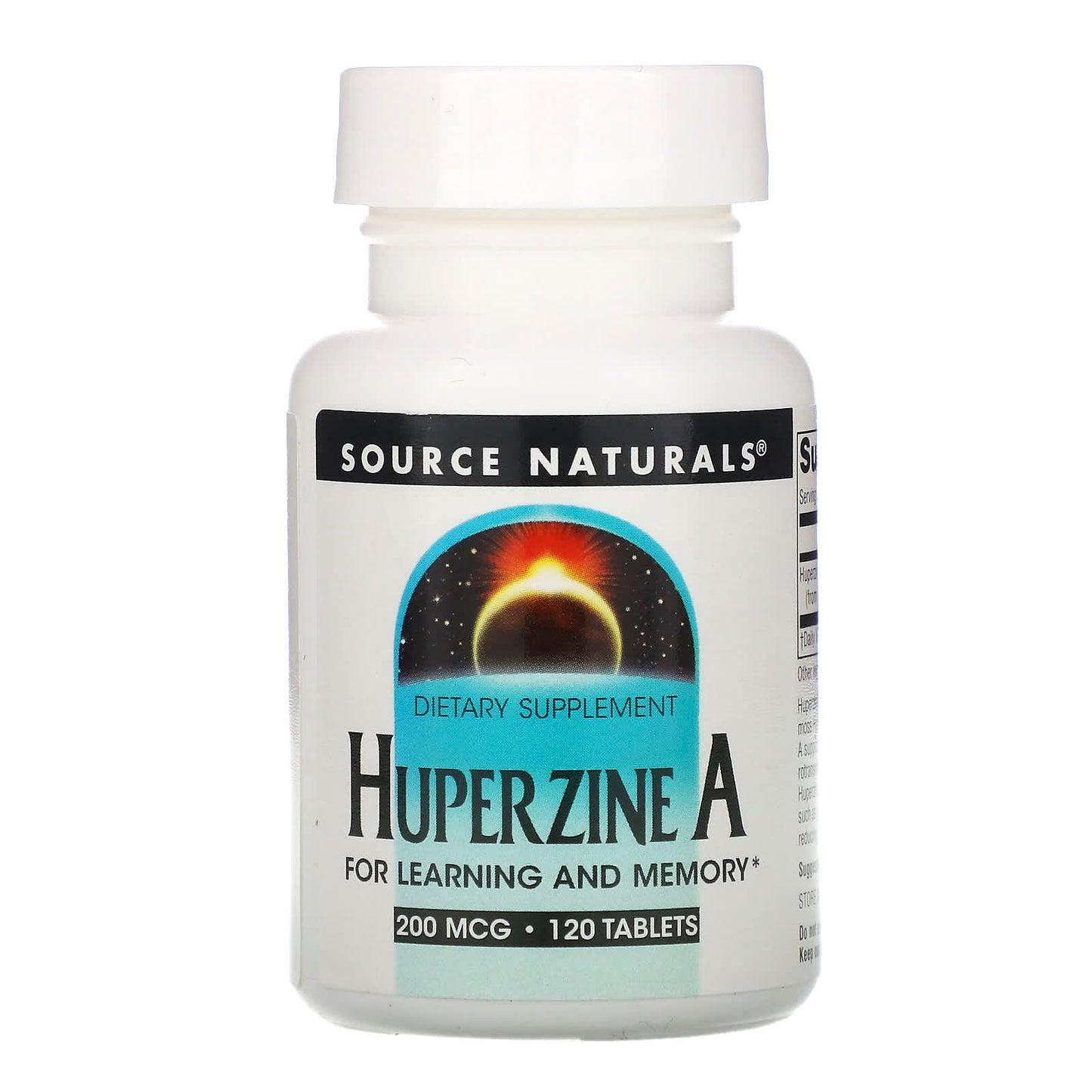 Source Naturals, Huperzine A 200 Mcg, 120 Tablets UPC 021078019312 | HiLife Vitamins