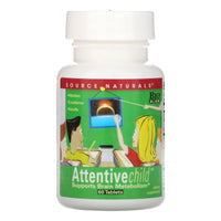Source Naturals, Attentive Child™, 60 Tablets UPC 021078019466 | Hilife Vitamins