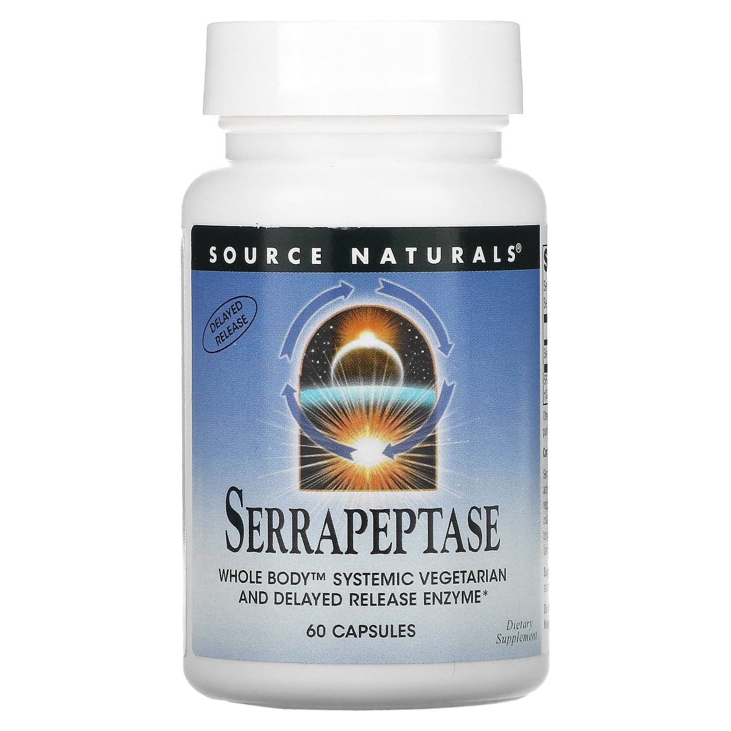 Source Naturals, Serrapeptase, 60 Capsules UPC 021078019497 | Hilife Vitamins