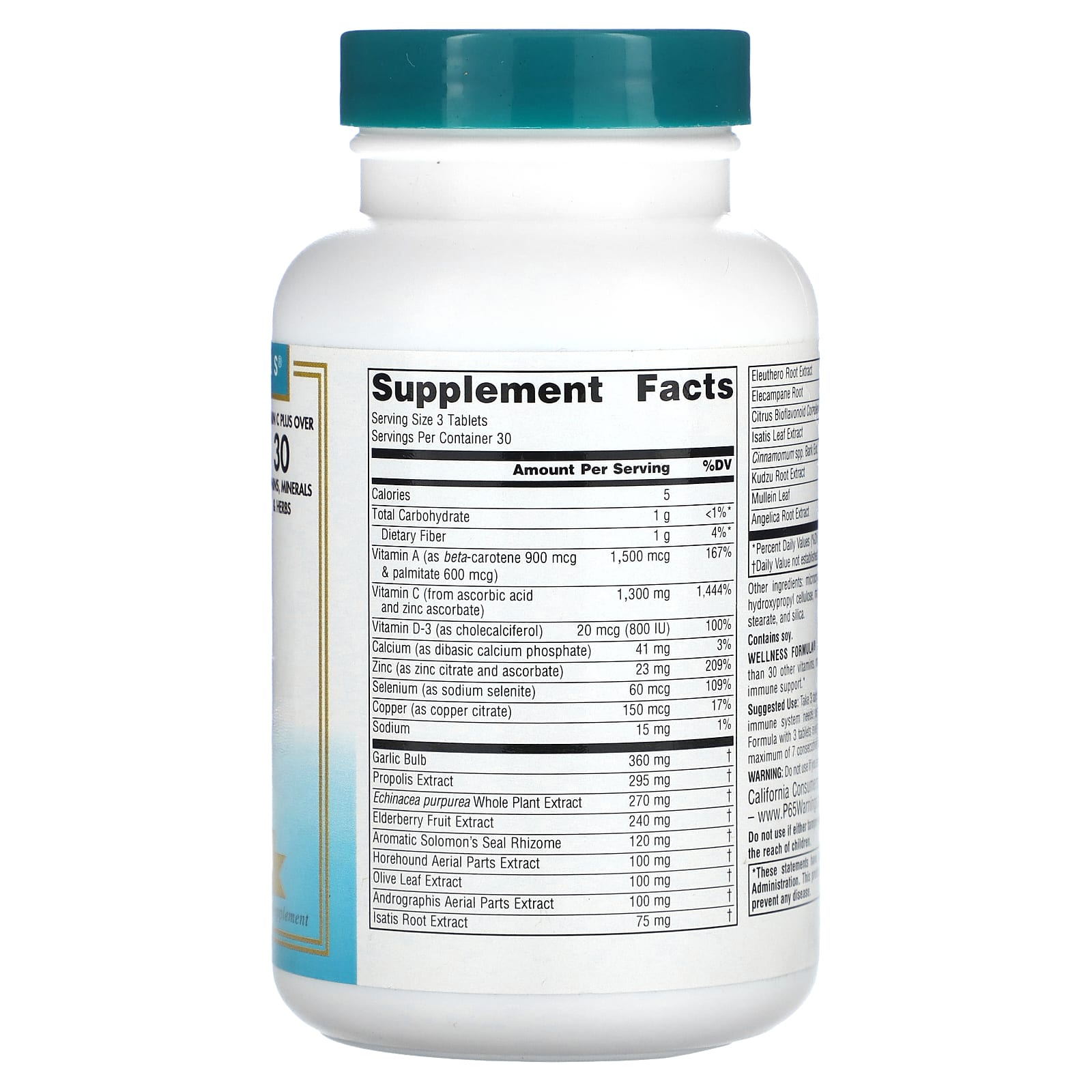 Source Naturals, Wellness Formula®, (CA Formula), 90 Tablets UPC 021078019589 | HiLife Vitamins