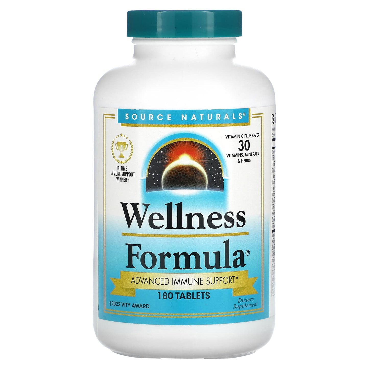 Source Naturals, Wellness Formula®, (CA Formula), 180 Tablets UPC 021078019596 | Hilife Vitamins