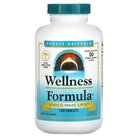 Source Naturals, Wellness Formula®, (CA Formula), 180 Tablets UPC 021078019596 | Hilife Vitamins