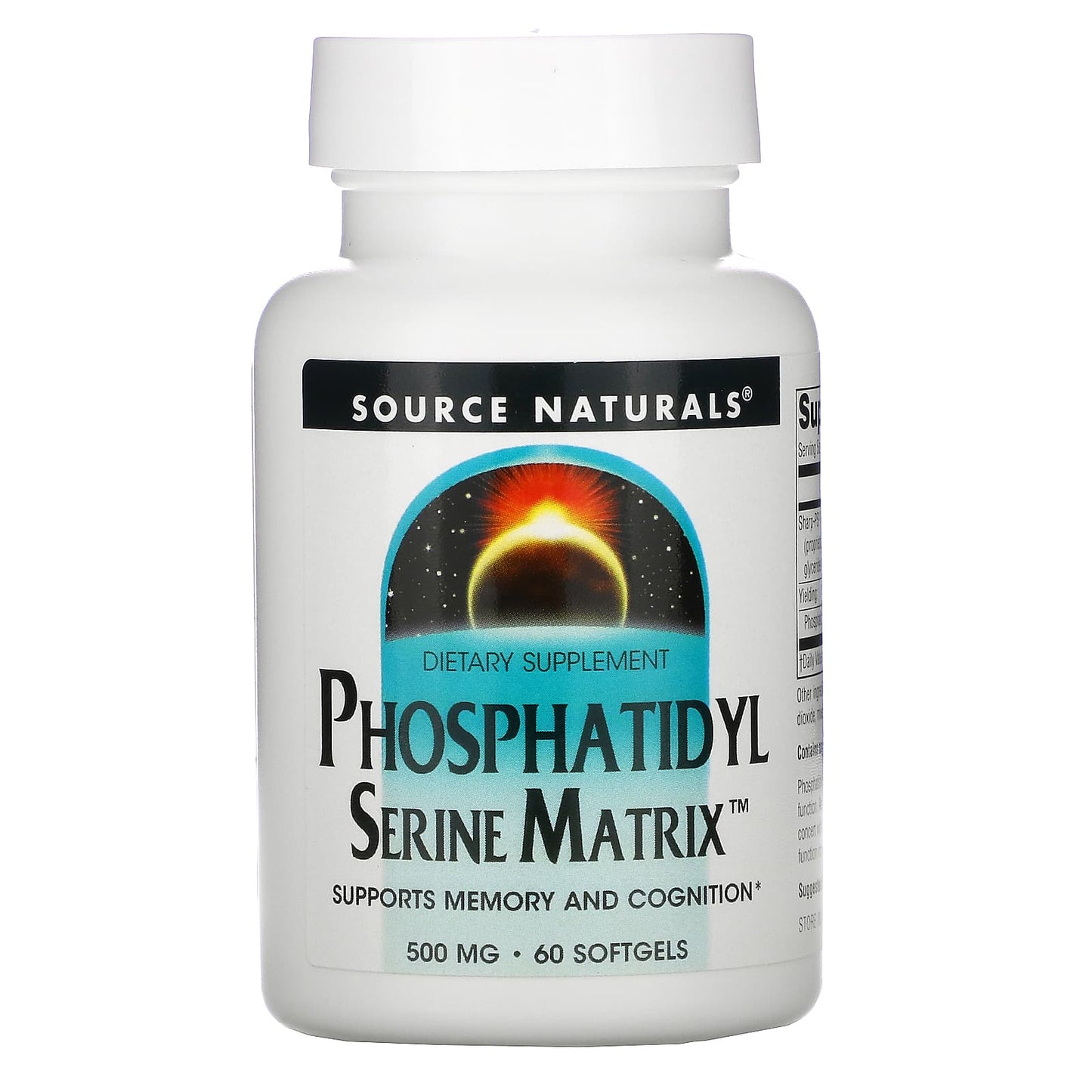 Source Naturals, Phosphatidyl Serine Matrix™ 500 mg, 60 Softgels UPC 021078019688 | Hilife Vitamins