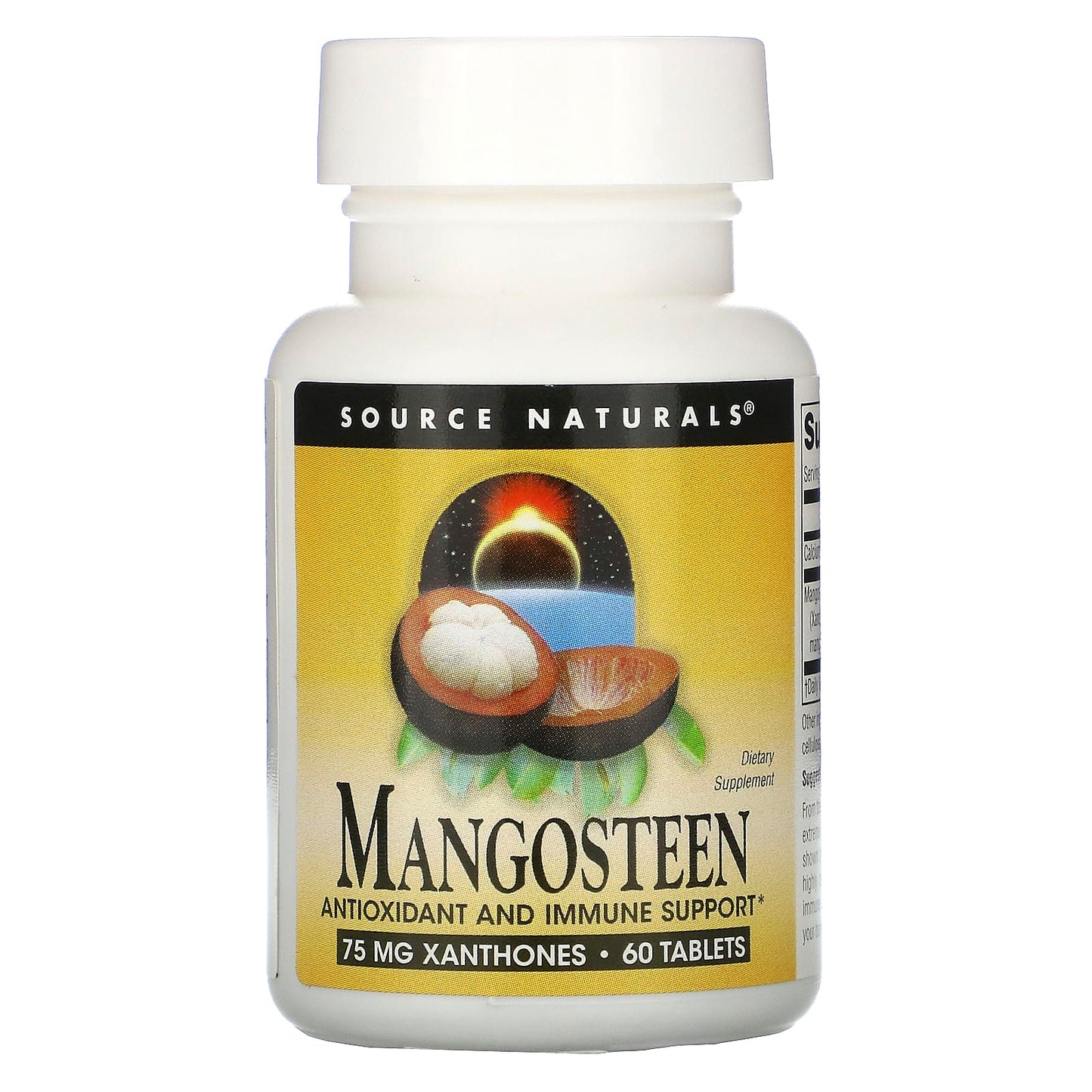 Source Naturals, Mangosteen 75 mg, 60 Tablets UPC 021078019749 | Hilife Vitamins