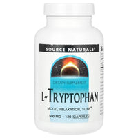 Source Naturals, L-Tryptophan 500 mg, 120 Capsules UPC 021078019855 | Hilife Vitamins
