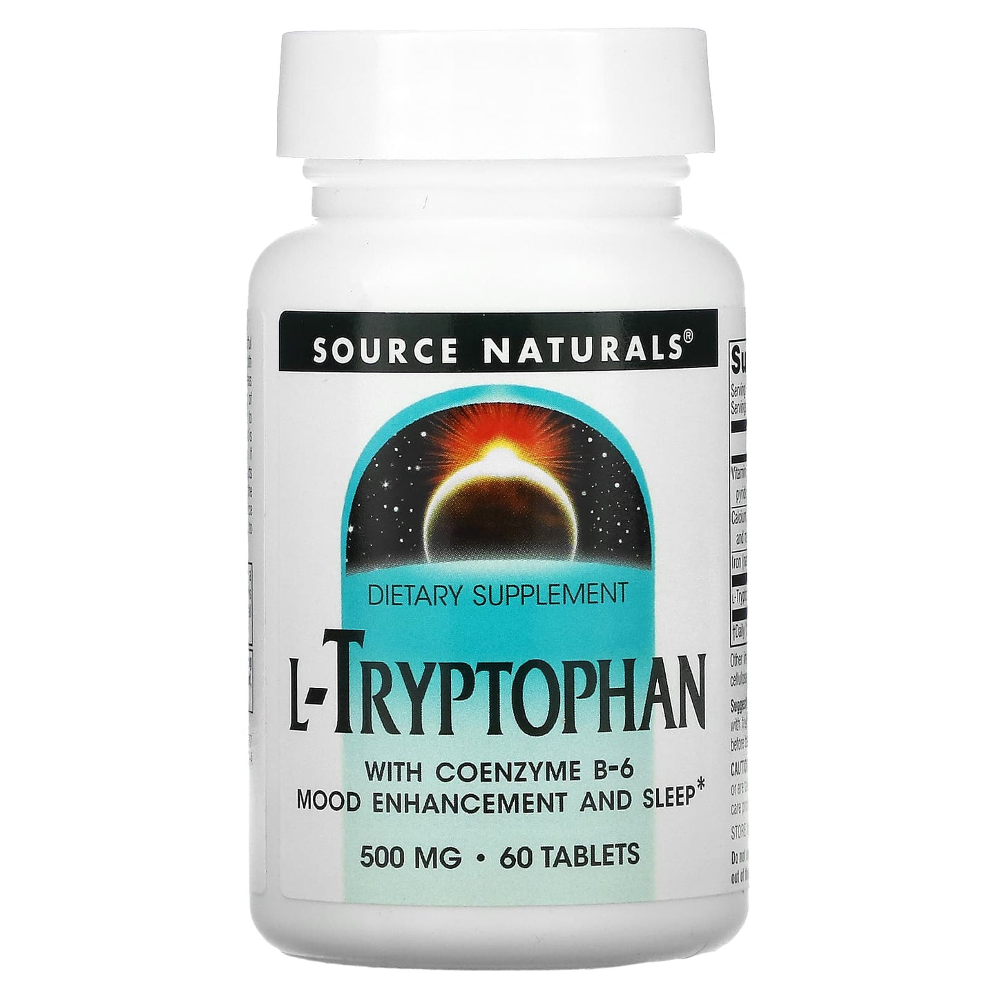 Source Naturals, L-Tryptophan With Coenzyme B-6 500 mg, 60 Tablets UPC 021078019879 | Hilife Vitamins