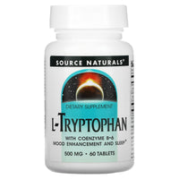Source Naturals, L-Tryptophan With Coenzyme B-6 500 mg, 60 Tablets UPC 021078019879 | Hilife Vitamins