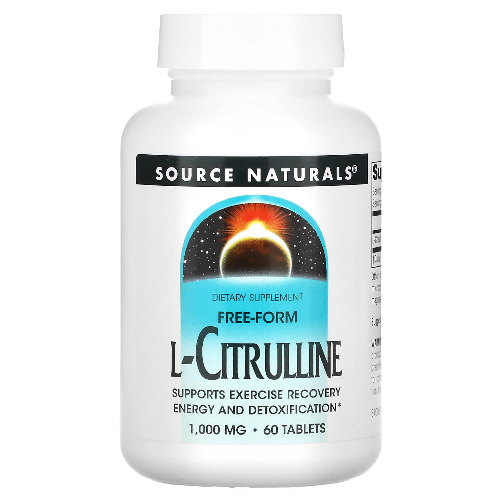 Source Naturals, L-Citrulline 1000 mg, 60 Tablets UPC 021078020035 | Hilife Vitamins