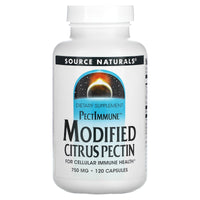 Source Naturals, Modified Citrus Pectin, PectImmune™ 750 mg, 120 Capsules UPC 021078020202 | HiLife Vitamins