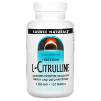 Source Naturals, L-Citrulline 1000 mg, 120 Tablets UPC 021078020240 | Hilife Vitamins
