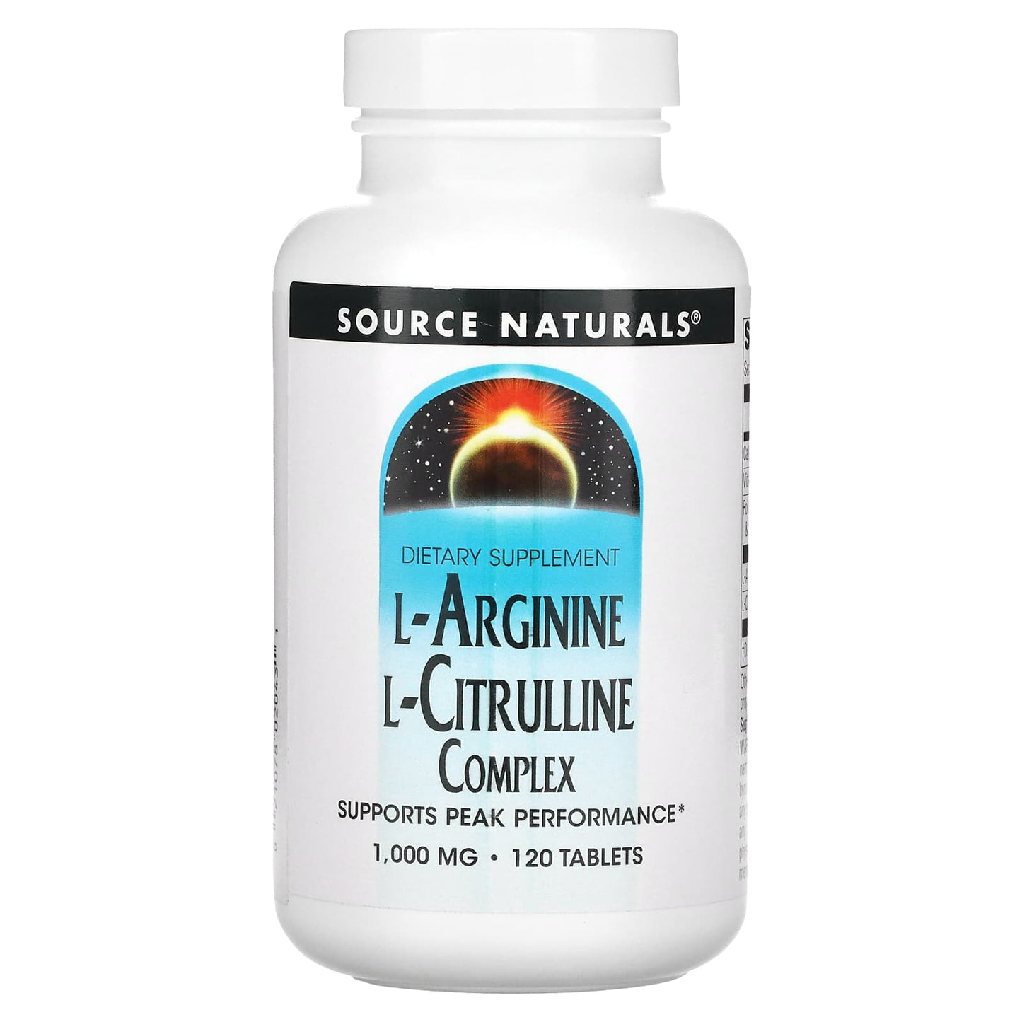 Source Naturals, L-Arginine L-Citrulline Complex 1000 mg, 120 Tablets UPC 021078020431 | Hilife Vitamins
