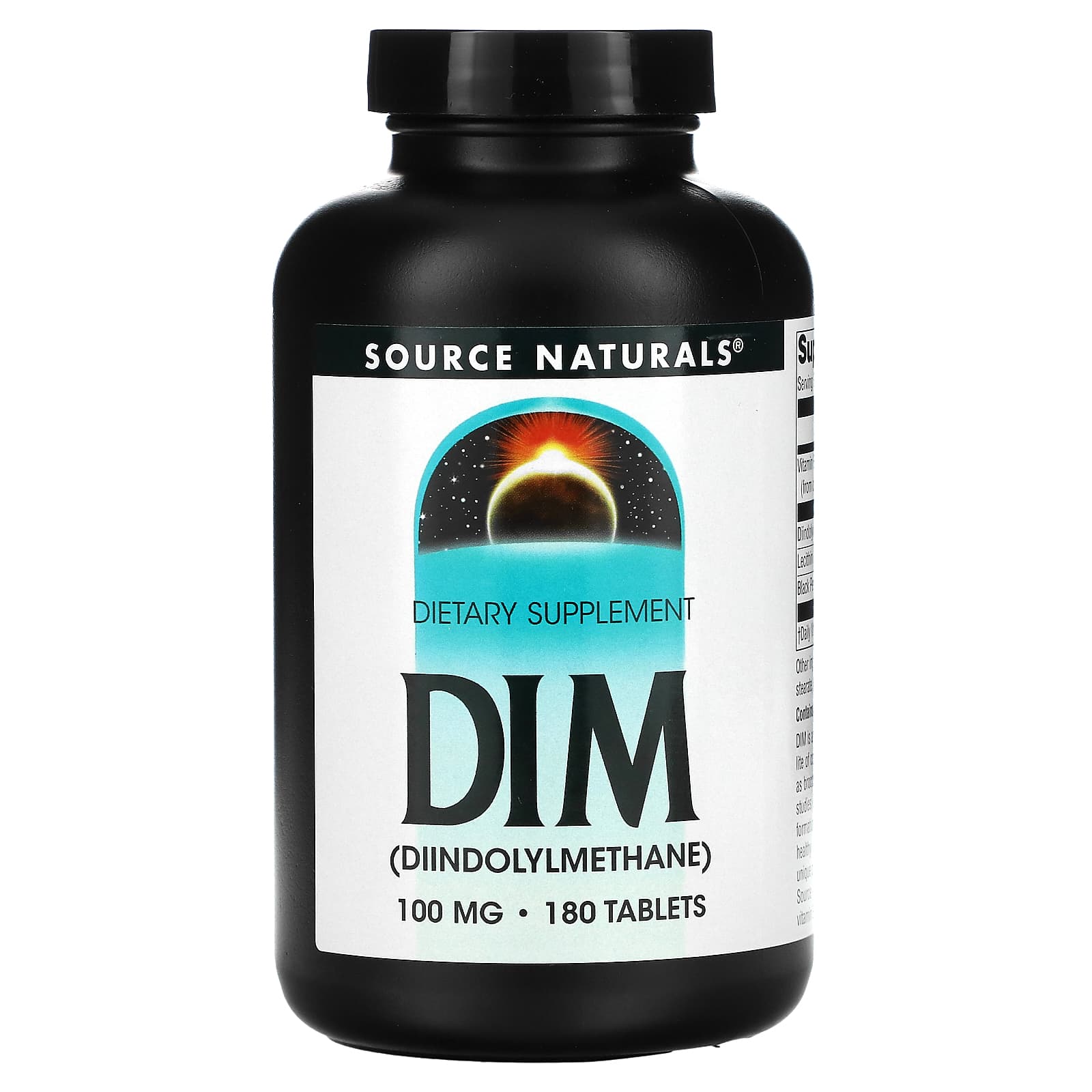 Source Naturals, Dim 100 mg, 180 Tablets UPC 021078020448 | Hilife Vitamins