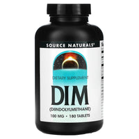 Source Naturals, Dim 100 mg, 180 Tablets UPC 021078020448 | Hilife Vitamins