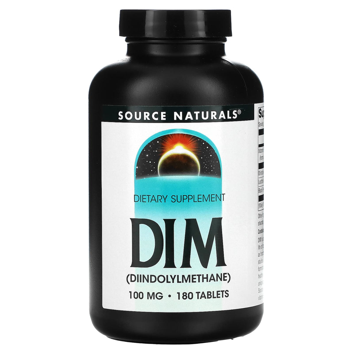 Source Naturals, Dim 100 mg, 180 Tablets UPC 021078020448 | Hilife Vitamins
