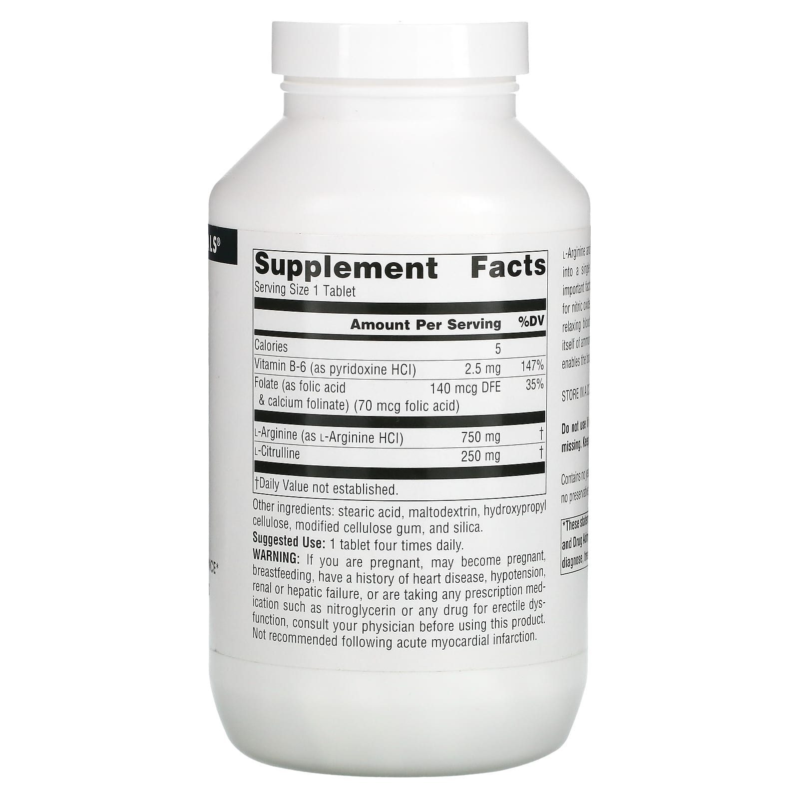 Source Naturals, L-Arginine L-Citrulline Complex 1000 mg, 240 Tablets UPC 021078020509 | Hilife Vitamins
