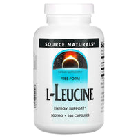 Source Naturals, L-Leucine 500 mg, 240 Capsules UPC 021078020547 | Hilife Vitamins