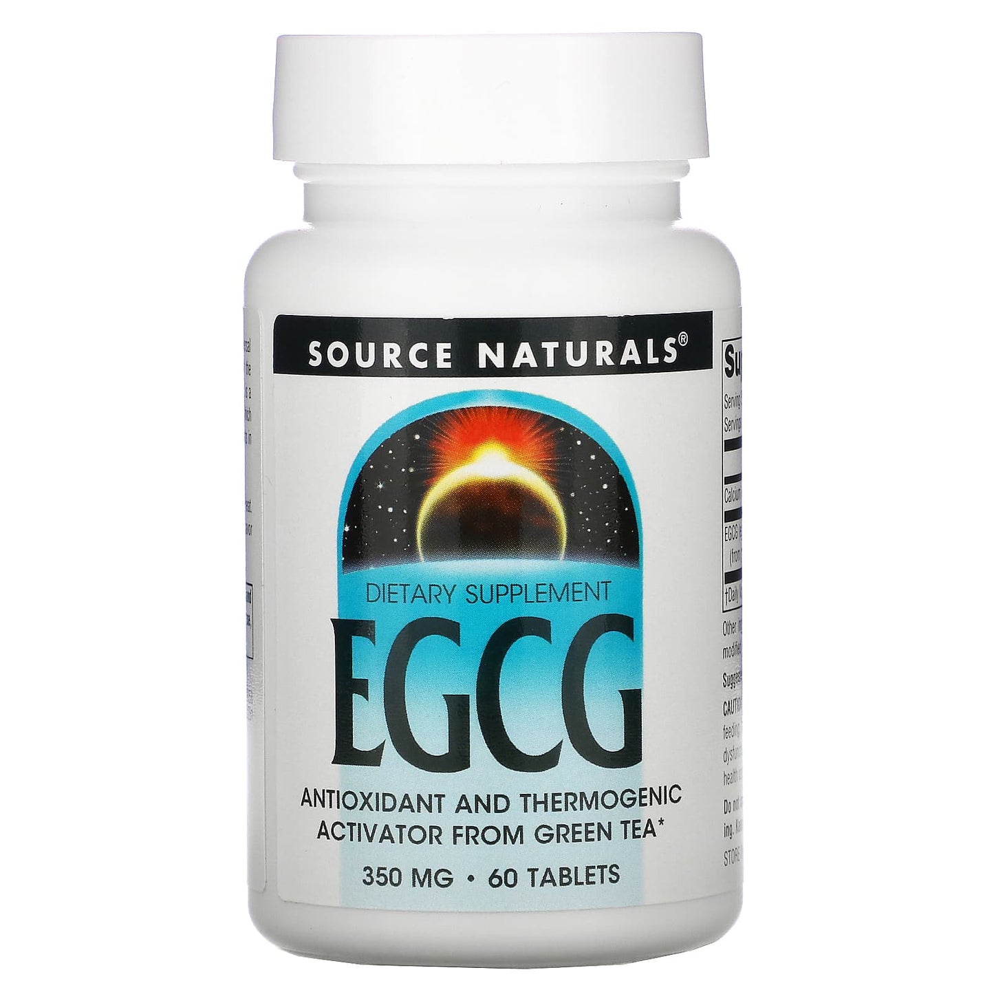 Source Naturals, EGCG 350 mg, 60 Tablets UPC 021078020585 | Hilife Vitamins