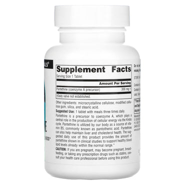Source Naturals, Pantethine 300 mg, 90 Tablets UPC 021078020660 | Hilife Vitamins