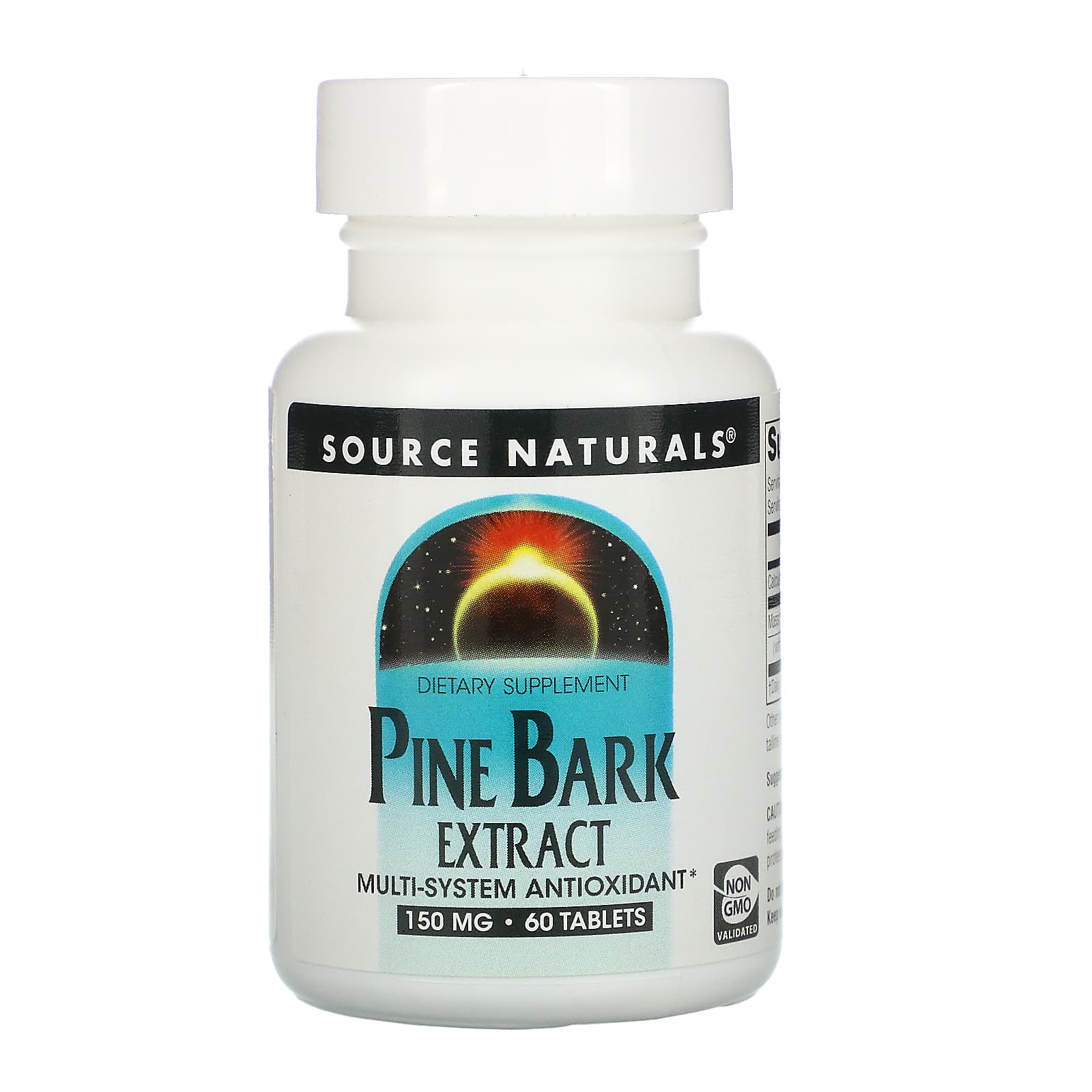 Source Naturals, Pine Bark Extract 150 mg, 60 Tablets UPC 021078020837 | Hilife Vitamins