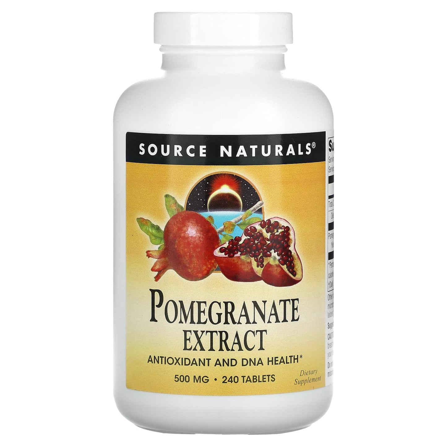 Source Naturals, Pomegranate Extract 500 mg, 240 Tablets - 021078020868 | Hilife Vitamins