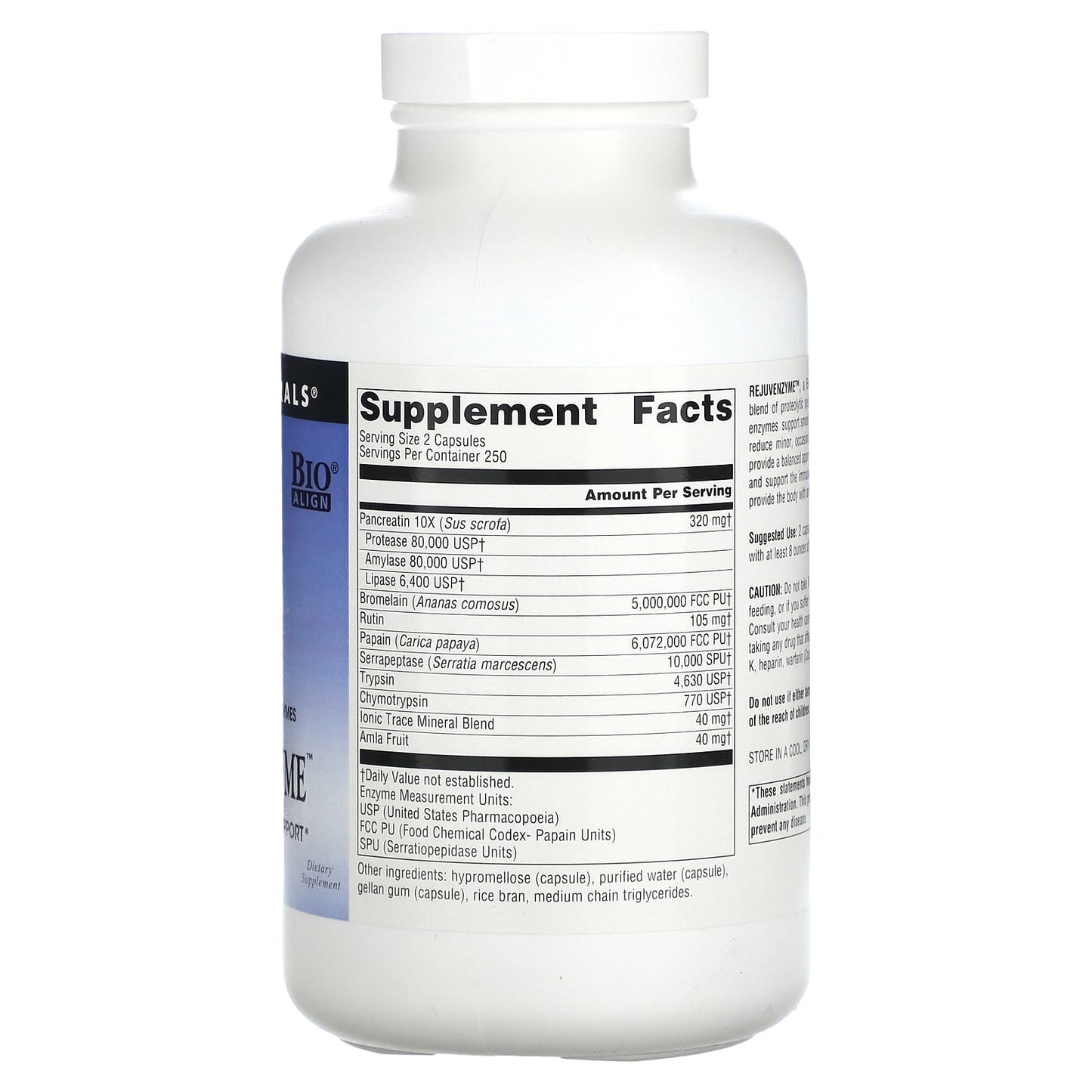 Source Naturals, Rejuvenzyme 486 mg, 500 Capsules UPC 021078020967 | Hilife Vitamins