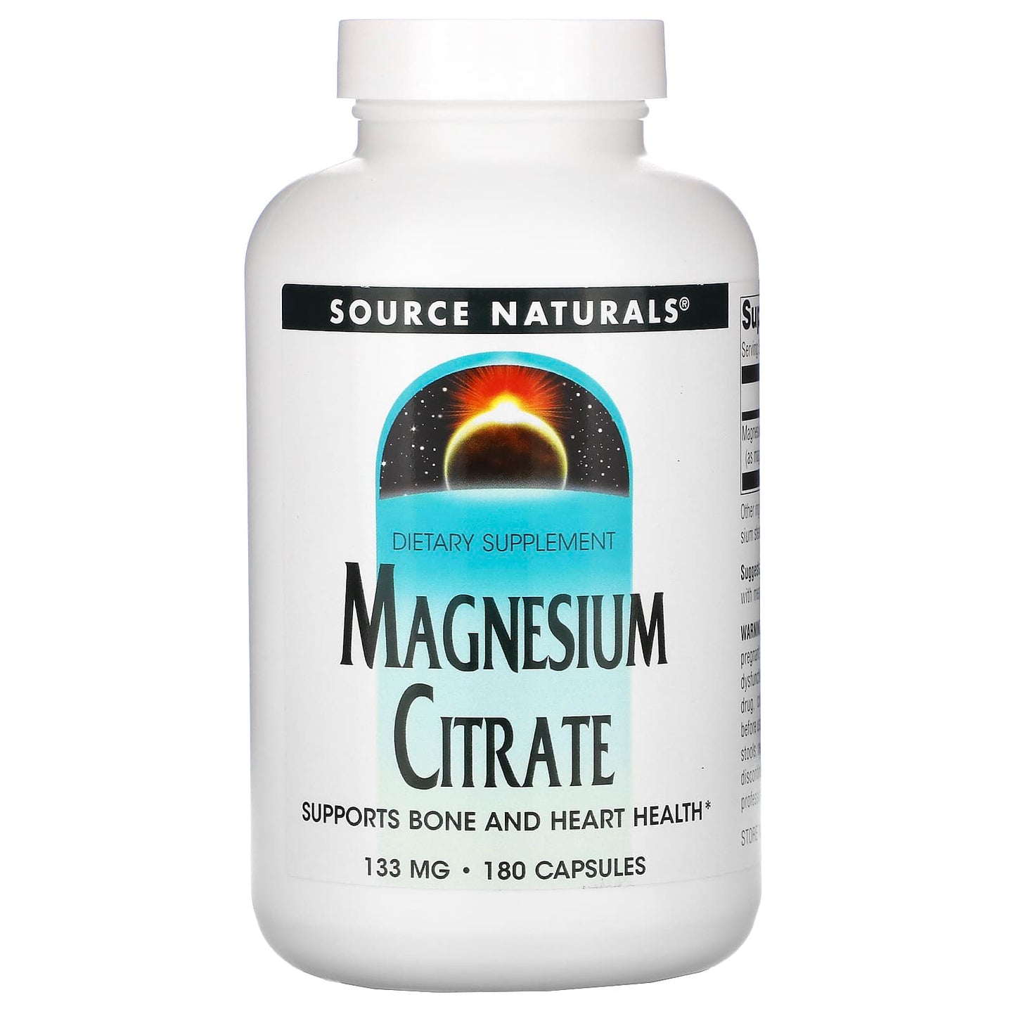 Source Naturals, Magnesium Citrate 133 mg, 180 Capsules UPC 021078021001 | Hilife Vitamins