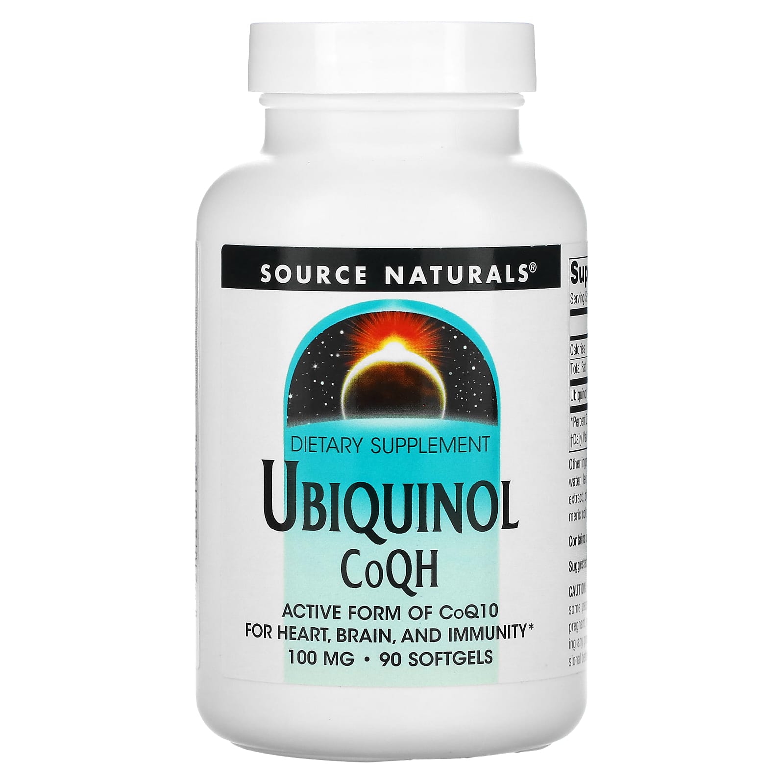 Source Naturals, Ubiquinol Coqh 100 mg, 90 Softgels UPC 021078021438 | Hilife Vitamins